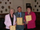 Citizen award winners 2009: (Left to right) Joyce Navas, Denzil Horton and Shirley Daines who received their awards at a reception hosted by the mayor Councillor Eric Harries on Saturday nigh