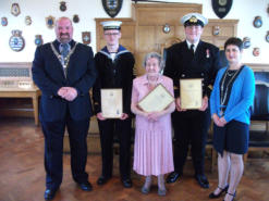 All recipients of the Citizens' Awards 2015, with PO Cadet Claypole a recipient of a Youth Citizens' Award.  with the Mayor and Mayoress of Milford Haven 