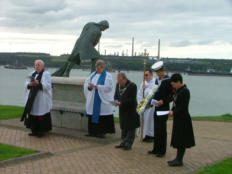 Annual service at the fisherman's tribute Saturday 25th September 2010 to commemorate all those involved, at sea or on land, with the fishing industry in Milford 