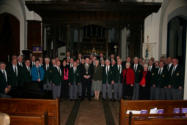 The Mayor Councillor Tony Eden & Mrs Eden with the Pembroke & District Male Voice Choir, who performed at St Katharine's & St Peters Church in aid of the Mayors Charity Appeal.